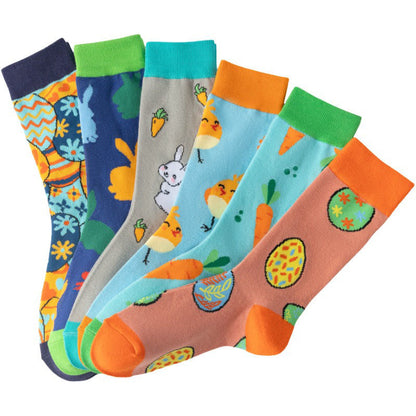 Chaussettes courtes à motif carotte de Pâques (6 paires) - image 7
