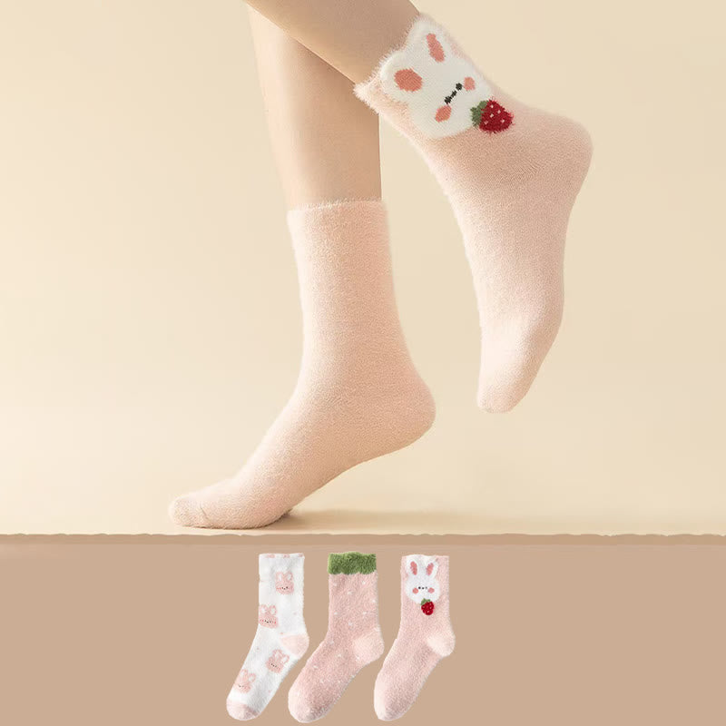 Chaussettes adorables en forme de lapin (3 paires) - image 0