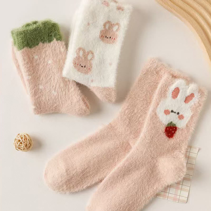 Chaussettes adorables en forme de lapin (3 paires) - image 3