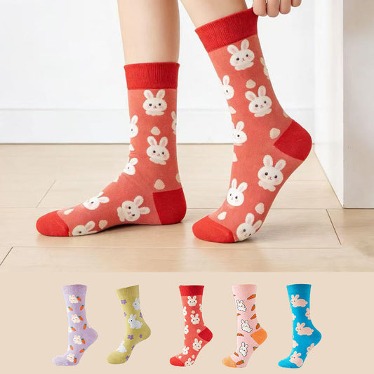 Chaussettes fantaisie à motifs (5 paires) - Multicolore - EU38-43 (US5-9) - image 0