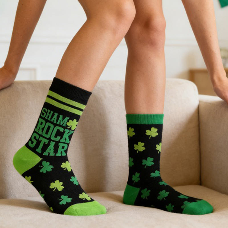 Chaussettes rayées à motif trèfle (3 paires) - image 2