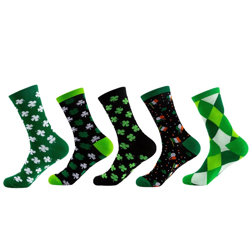 Chaussettes Lucky Clover Series (5 paires) - Multicolore B - EU36-42(US3-8.5) - image 16