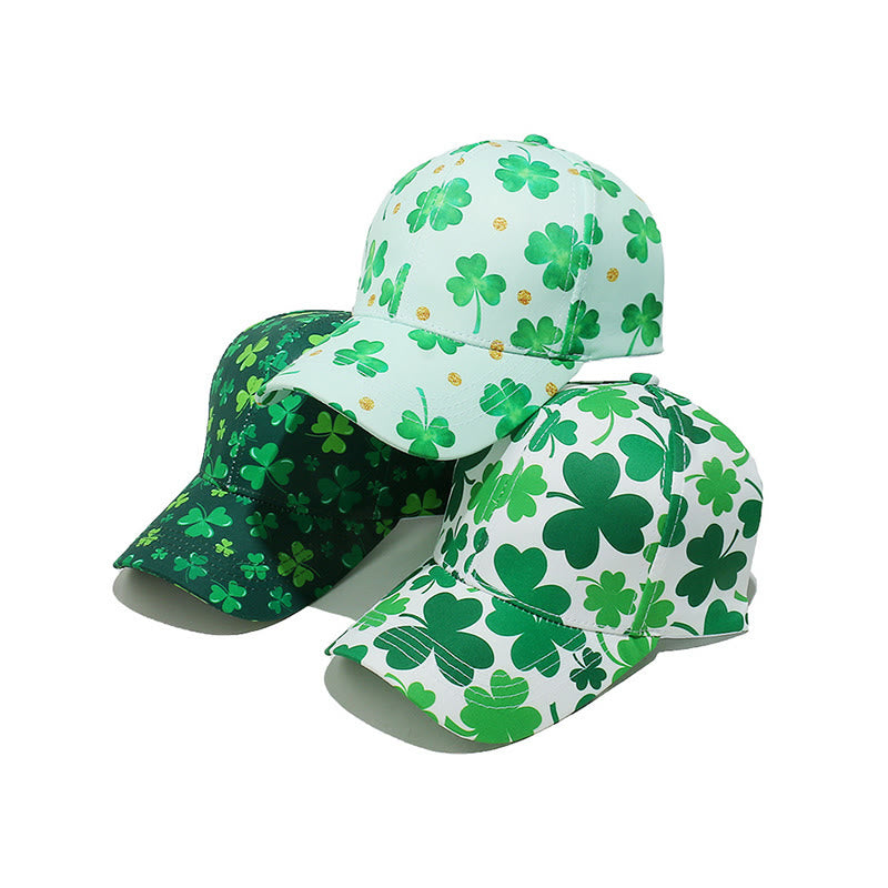Casquette de baseball grande taille à imprimé trèfle - image 4