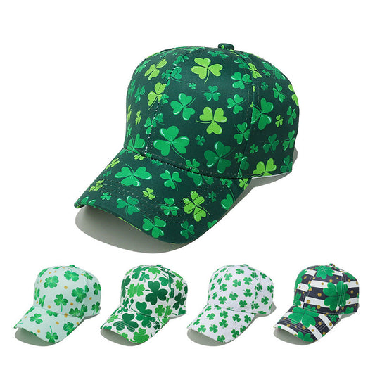 Casquette de baseball grande taille à imprimé trèfle - image 0
