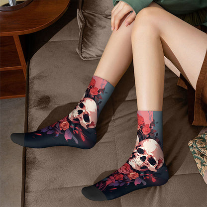 Chaussettes 3D à motif tête de mort (3 paires) - image 1
