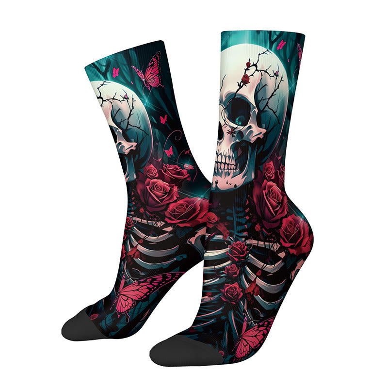 Chaussettes 3D à motif tête de mort (3 paires) - E - EU36-42(US3-8.5) - image 8