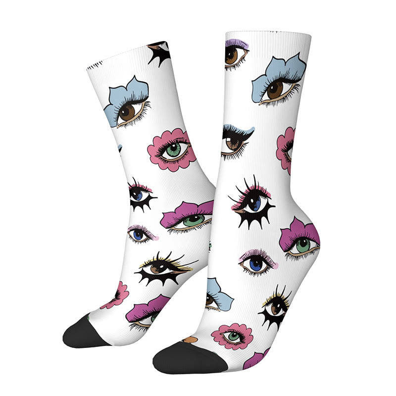 Chaussettes 3D à motif lèvres et nœud papillon, en dollars américains (3 paires) - C - EU36-42(US3-8.5) - image 5
