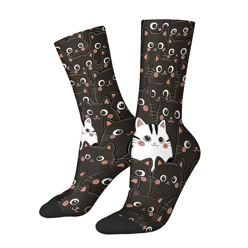 Chaussettes courtes 3D Chats (3 paires) - B - EU36-42(US3-8.5) - image 4
