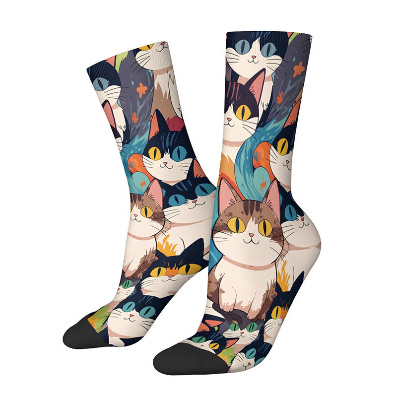 Chaussettes courtes 3D Chats (3 paires) - E - EU36-42(US3-8.5) - image 7