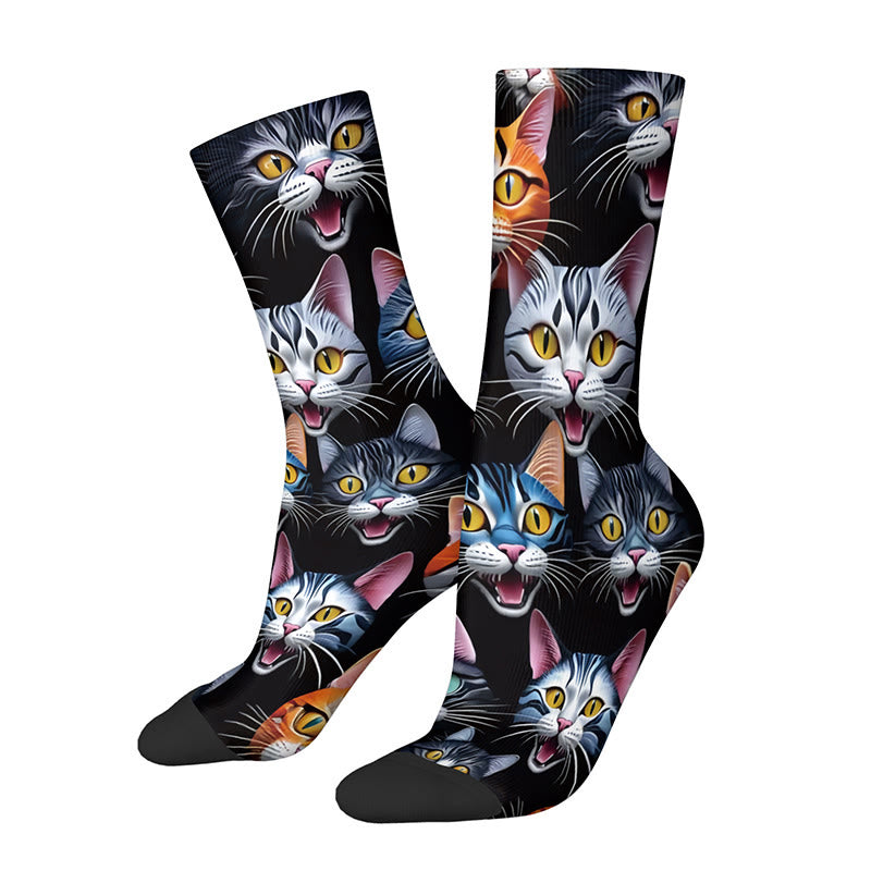 Chaussettes courtes 3D Chats (3 paires) - C - EU36-42(US3-8.5) - image 5
