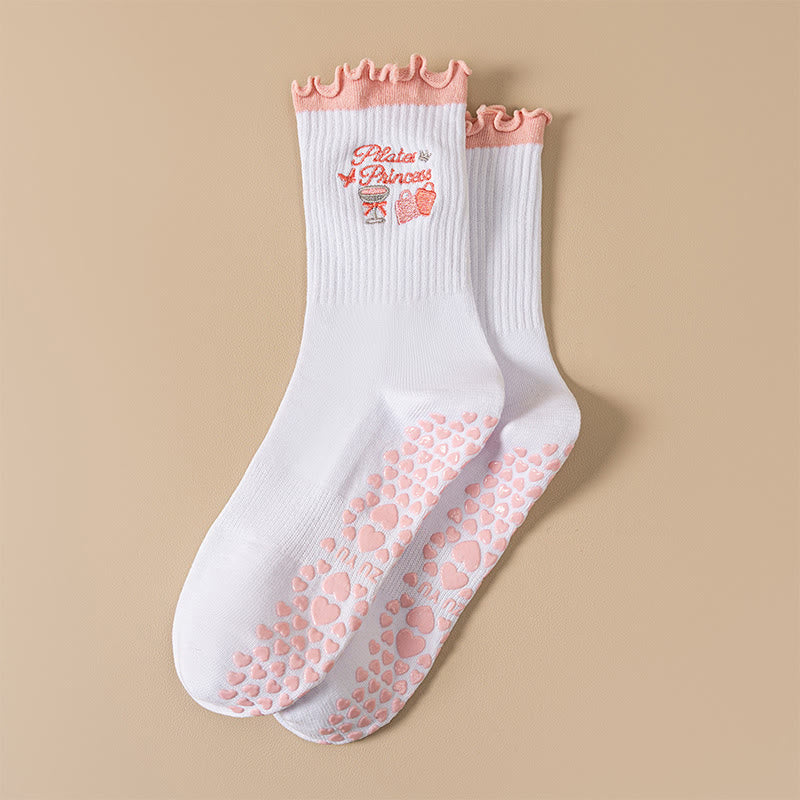 Chaussettes antidérapantes Cherry Coffee (4 paires) - Rose - EU36-40(US3-7) - image 3