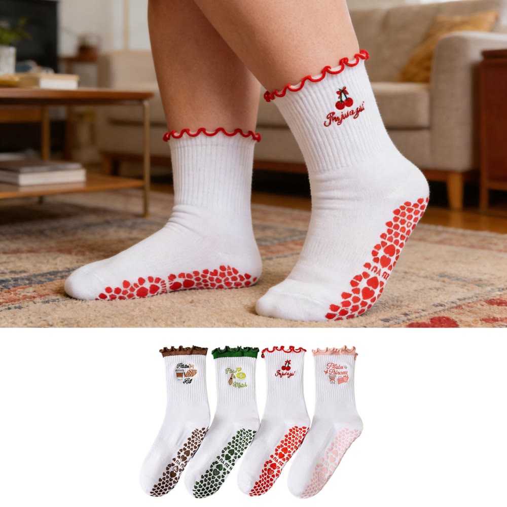 Chaussettes de yoga Cherry Coffee (4 paires) - image 0