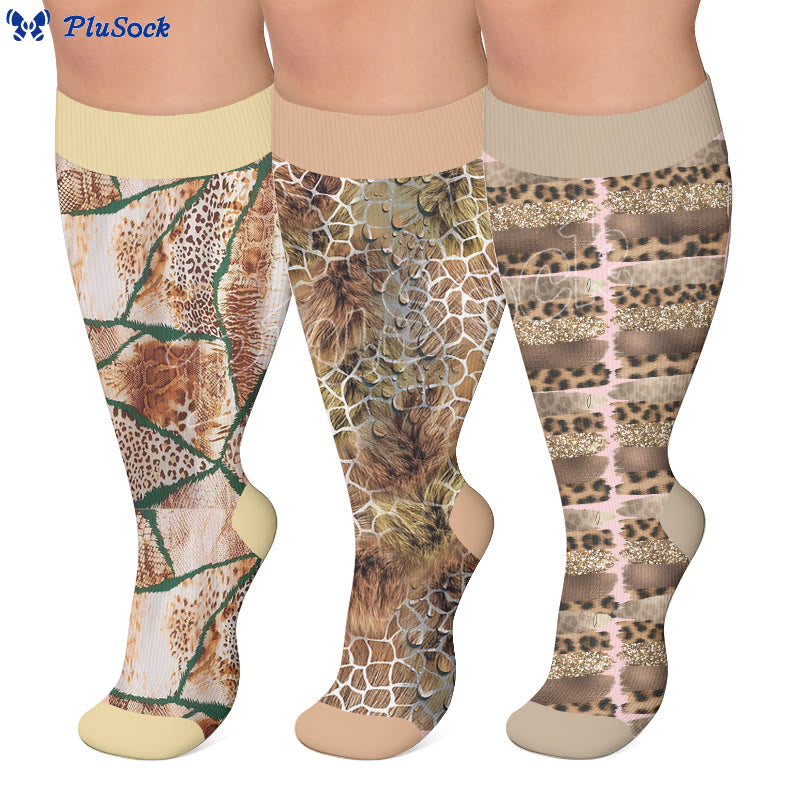 Chaussettes de compression texturées grandes tailles - image 0