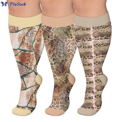 Chaussettes de compression texturées grandes tailles - image 0