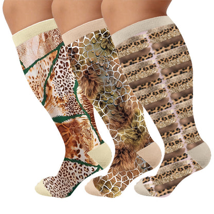 Chaussettes de compression texturées grandes tailles - Multicolore (3 paires) - 4XL - image 1