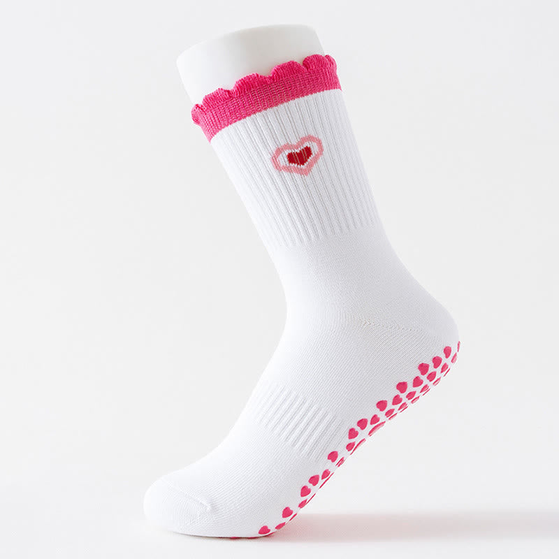 Chaussettes antidérapantes à nœud en forme de cœur et d'avocat (4 paires) - image 4