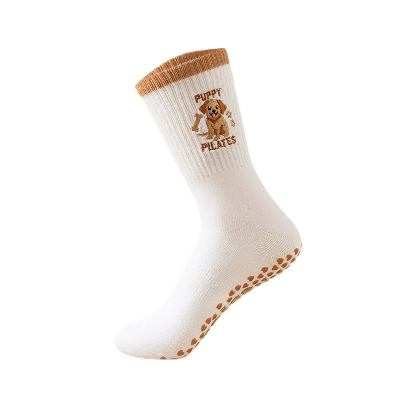 Chaussettes de yoga Plusoc Puppy Coffee (3 paires) - image 3