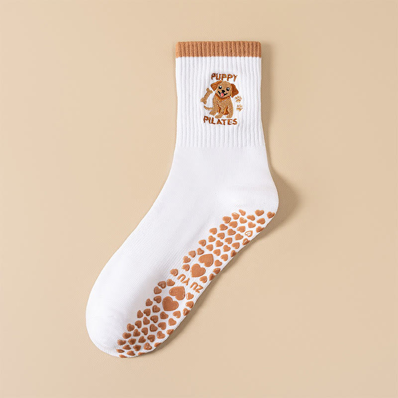 Chaussettes de yoga Plusoc Puppy Coffee (3 paires) - Chien - EU36-40(US3-7) - image 9