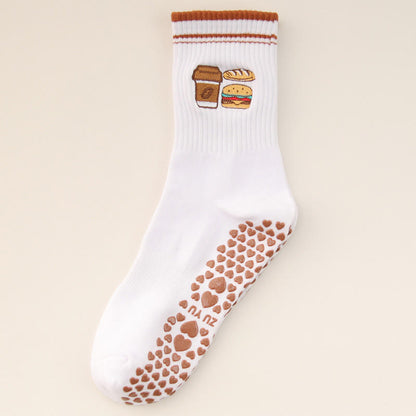 Chaussettes de yoga Plusoc Puppy Coffee (3 paires) - Hamburger - EU36-40(US3-7) - image 10