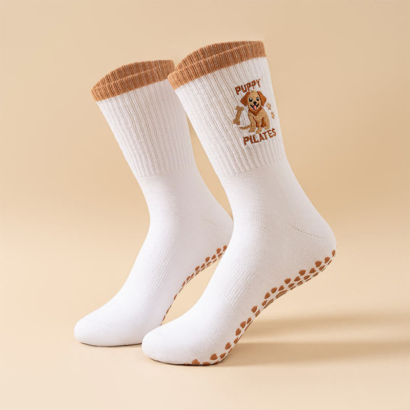 Chaussettes antidérapantes Puppy Coffee (3 paires) - image 1