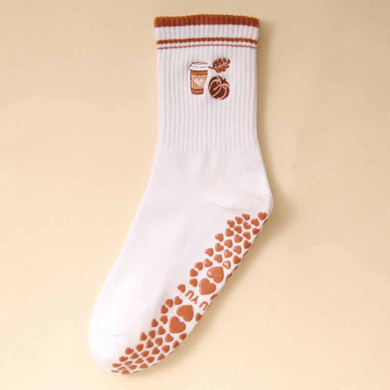 Chaussettes de yoga Plusoc Puppy Coffee (3 paires) - Café - EU36-40(US3-7) - image 8