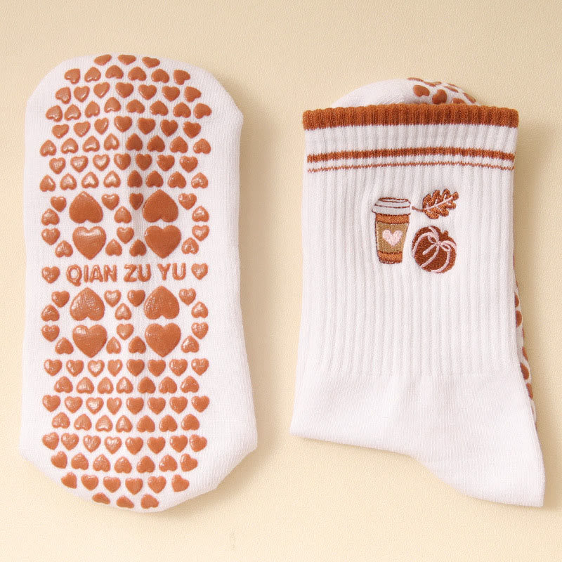 Chaussettes de yoga Plusoc Puppy Coffee (3 paires) - image 6