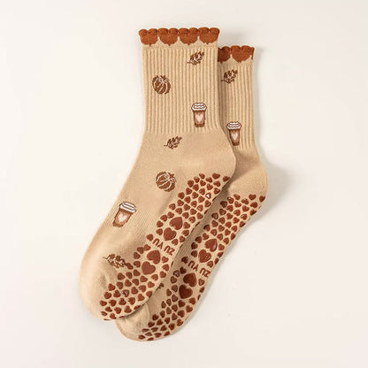 Chaussettes de yoga Plusoc Fraises Tasses à café (2 paires) - image 7