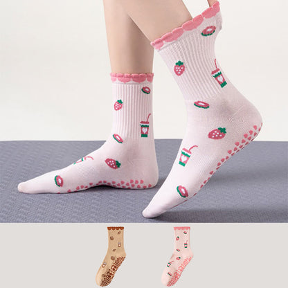 Chaussettes antidérapantes à motifs de fraises (2 paires) - image 0