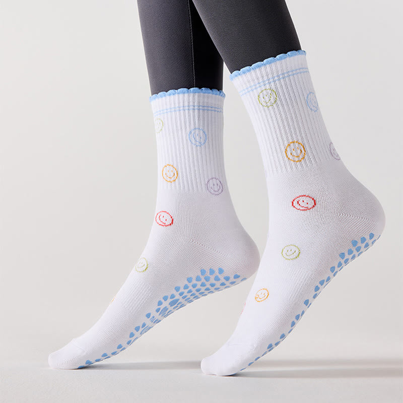 Chaussettes antidérapantes à motif de cœur et de fleurs de cerisier (4 paires) - image 9