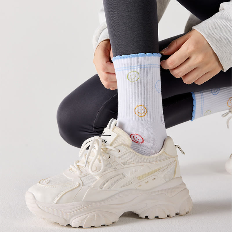 Chaussettes antidérapantes à motif de cœur et de fleurs de cerisier (4 paires) - image 10