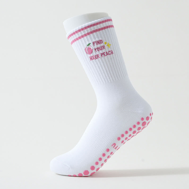 Chaussettes antidérapantes pêche rose (3 paires) - image 5