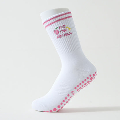 Chaussettes antidérapantes pêche rose (3 paires) - image 5