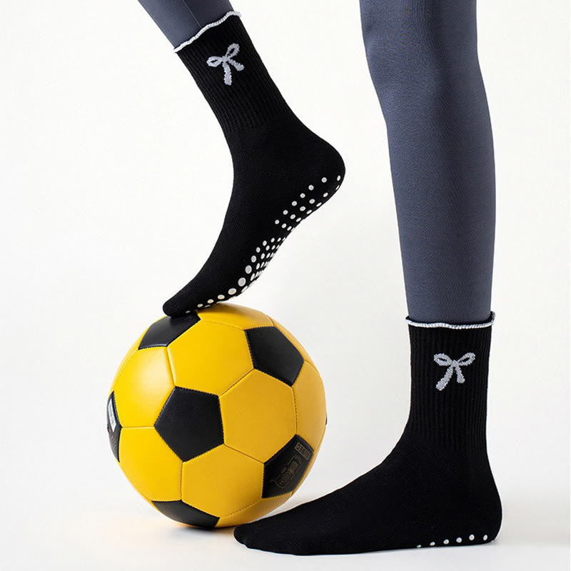 Chaussettes antidérapantes à broderie nœud délicate (4 paires) - image 10