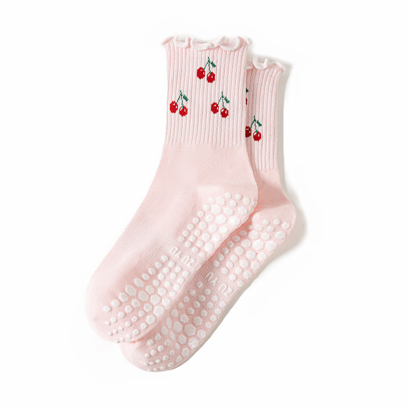 Chaussettes antidérapantes Cerise Citron (3 paires) - Rose - EU36-40(US3-7) - image 13