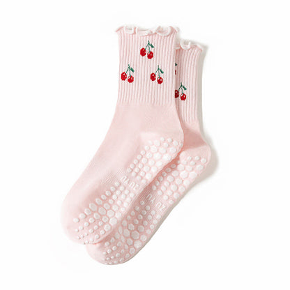 Chaussettes antidérapantes Cerise Citron (3 paires) - Rose - EU36-40(US3-7) - image 13