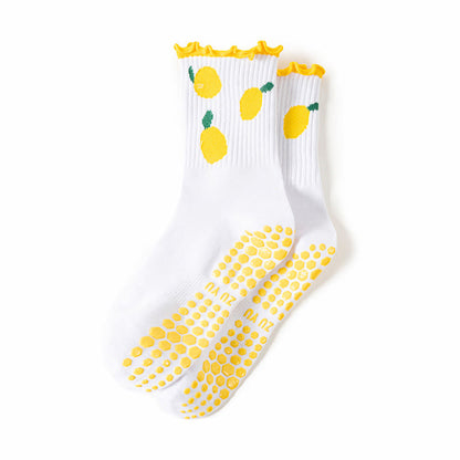 Chaussettes antidérapantes Cerise Citron (3 paires) - Jaune - EU36-40(US3-7) - image 14