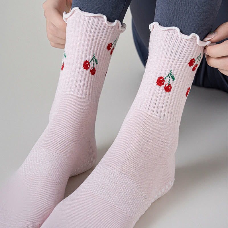 Chaussettes antidérapantes Cerise Citron (3 paires) - image 3