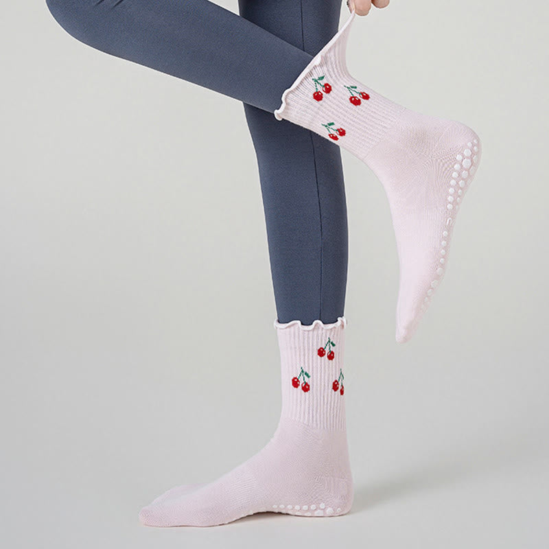 Chaussettes antidérapantes Cerise Citron (3 paires) - image 1