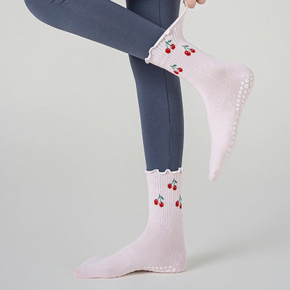 Chaussettes antidérapantes Cerise Citron (3 paires) - image 1