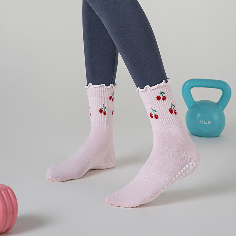 Chaussettes antidérapantes Cerise Citron (3 paires) - image 2