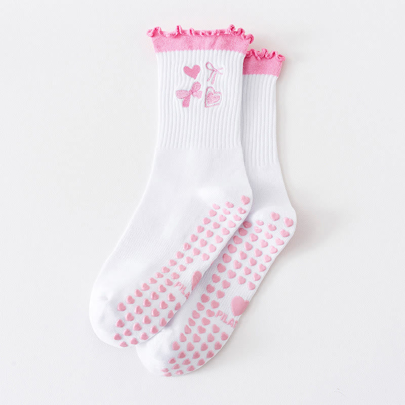 Chaussettes antidérapantes de la série Fruit (3 paires) - Rose - EU36-40(US3-7) - image 11