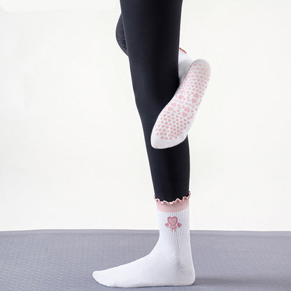 Chaussettes de yoga en forme de cœur, fraise et cerise (3 paires) - image 1