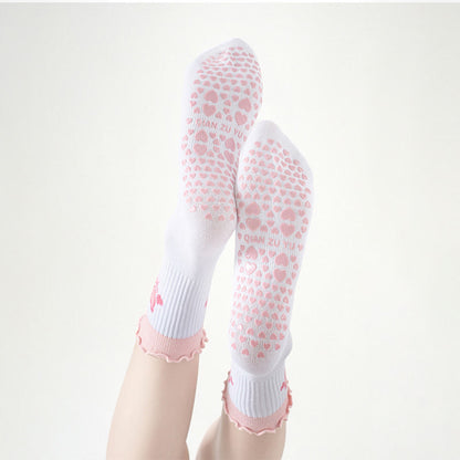 Chaussettes de yoga en forme de cœur, fraise et cerise (3 paires) - image 4