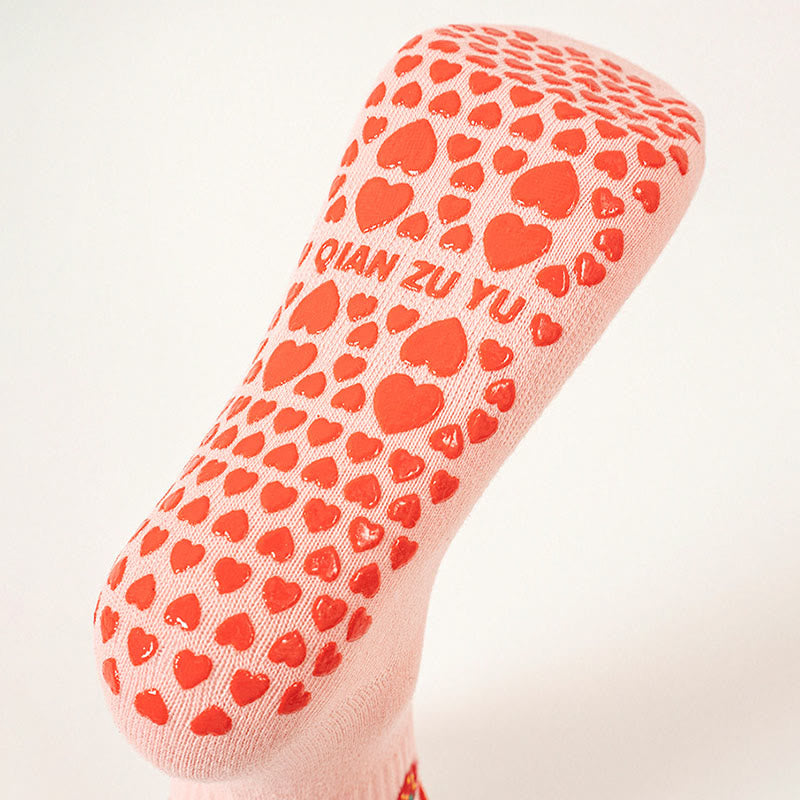 Chaussettes antidérapantes en forme de cœur, fraise et cerise (3 paires) - image 12