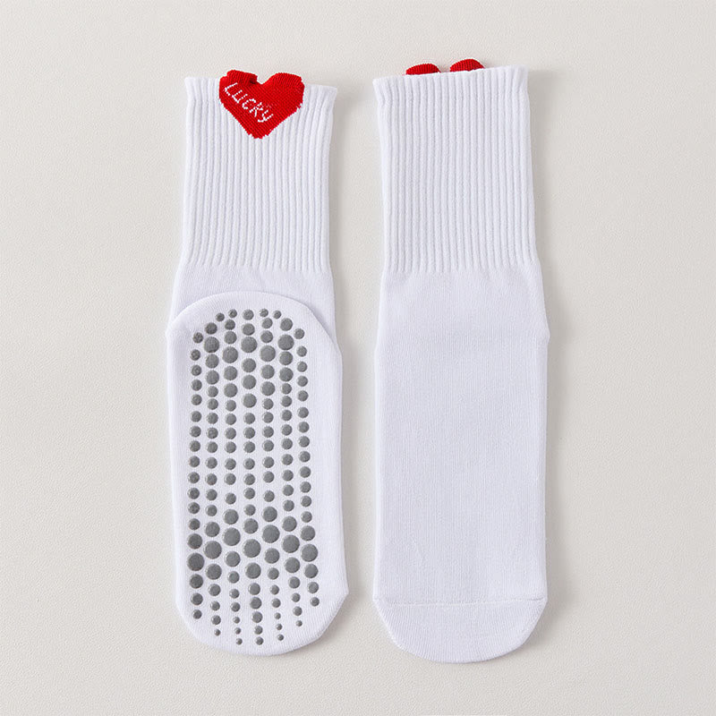 Chaussettes antidérapantes Lucky Heart (4 paires) - Rouge - EU36-40(US3-7) - image 13