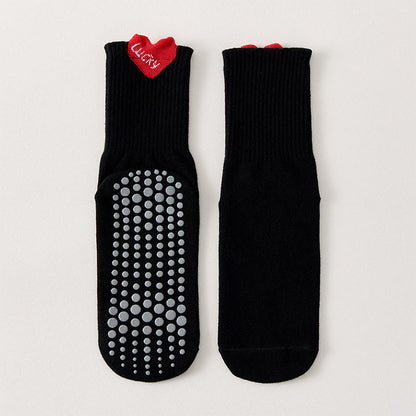 Chaussettes antidérapantes Lucky Heart (4 paires) - Noir - EU36-40(US3-7) - image 12