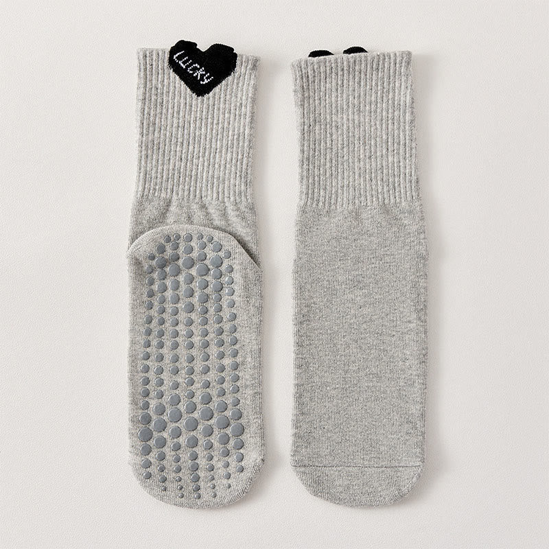 Chaussettes antidérapantes Lucky Heart (4 paires) - Gris - EU36-40(US3-7) - image 14