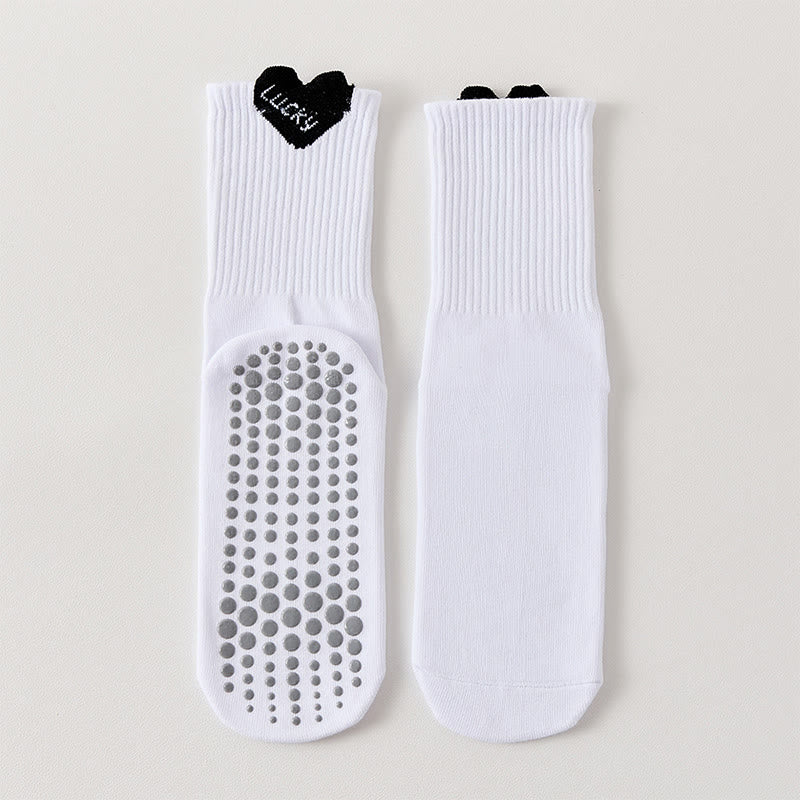 Chaussettes antidérapantes Lucky Heart (4 paires) - Blanc - EU36-40(US3-7) - image 15