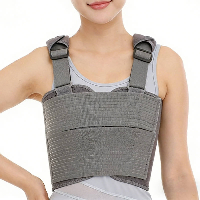 Bandage de compression mammaire ajustable post-opératoire - Gris foncé - XL - image 6