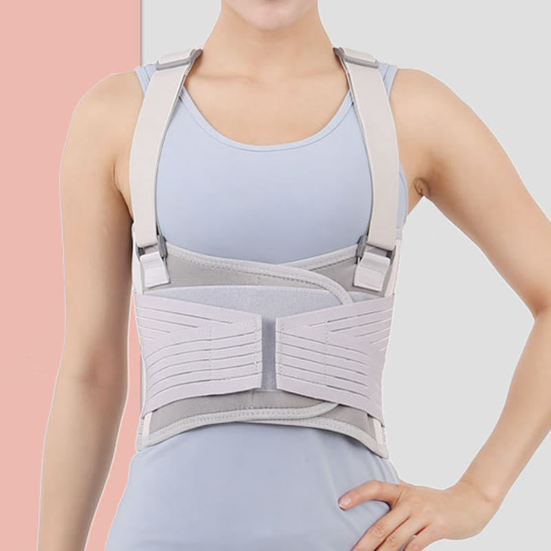 Ceinture lombaire à double sangles de tension grande taille - Gris - 3XL - image 3